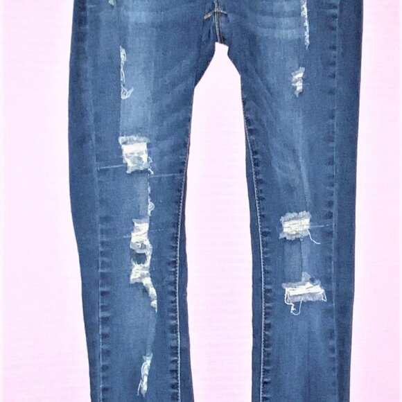 NWOT Bamboo Ripped Designer Jeans Made in the USA Inseam is 28" - Picture 3 of 16